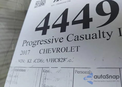 2017 Chevrolet Spark 1Lt Cvt из США, поврежденный, VIN KL8CD6SA1HC828863